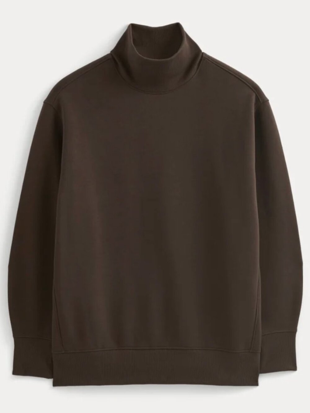 NWT Everlane Luxe Fleece Turtleneck Colour Dark Chocolate Size Small